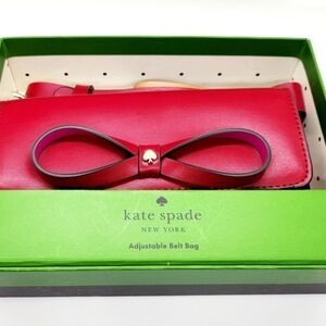 Kate Spade Vibrant Red Bow Belt Bag L/XL